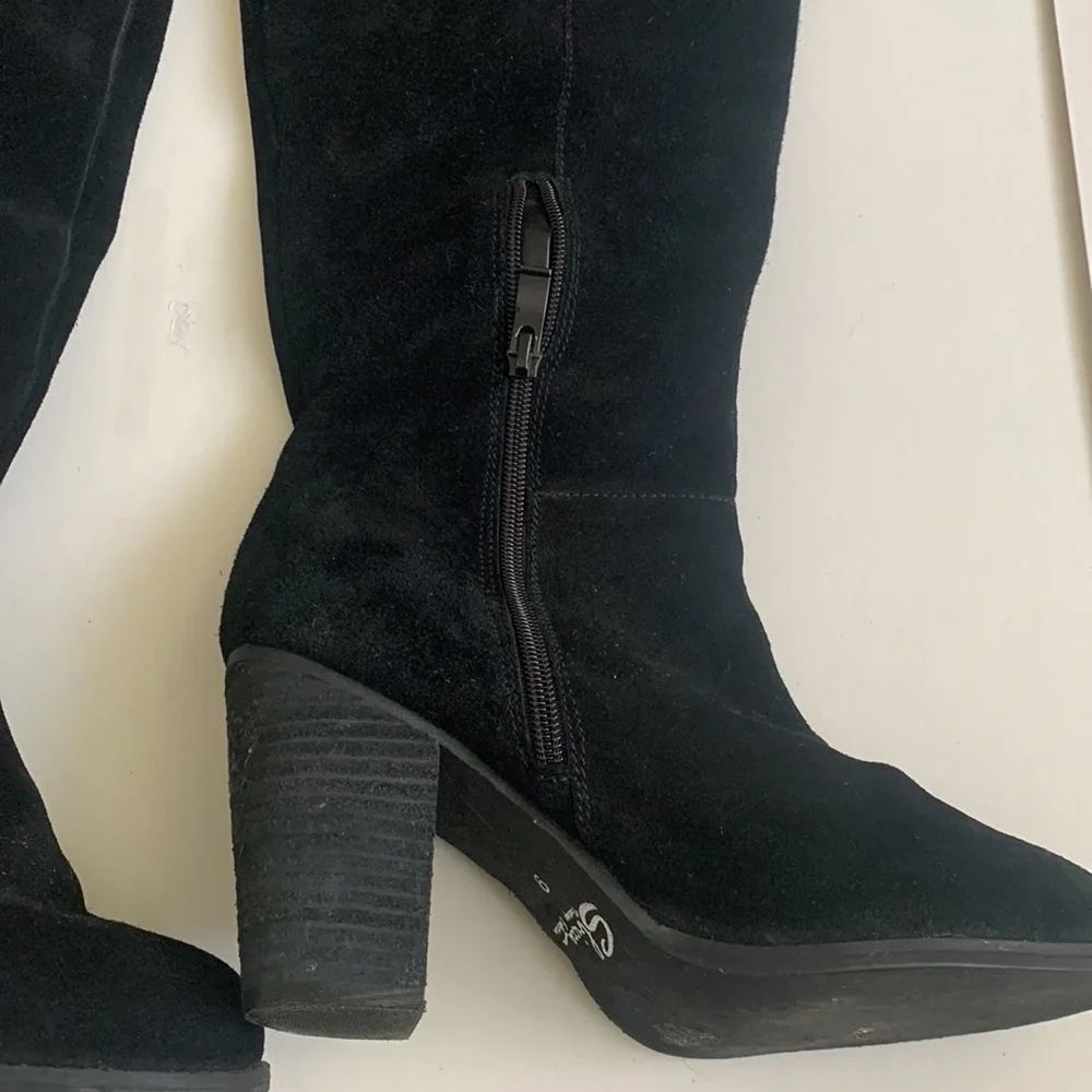 Sabicca over the knee suede leather boots size 9